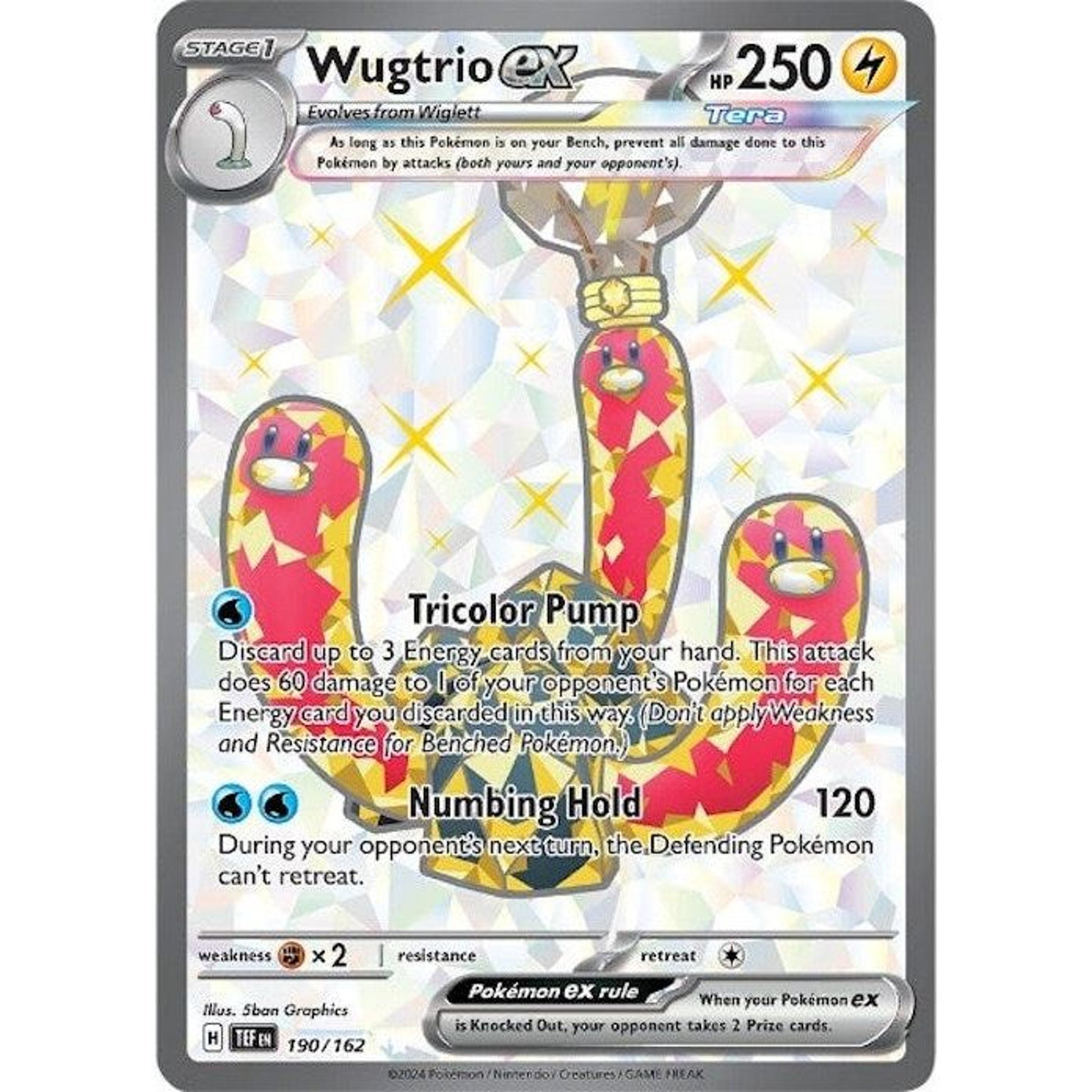 Image for Wugtrio ex (190/162) (TEF) - Pokemon