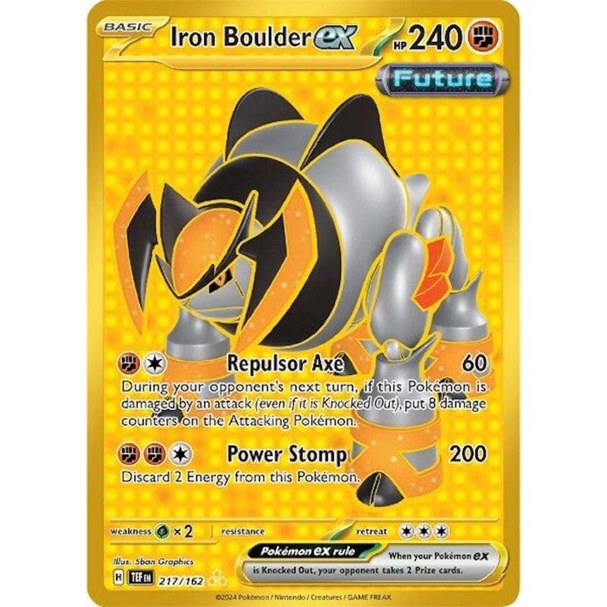 Image for Iron Boulder ex (217/162) (TEF) - Pokemon