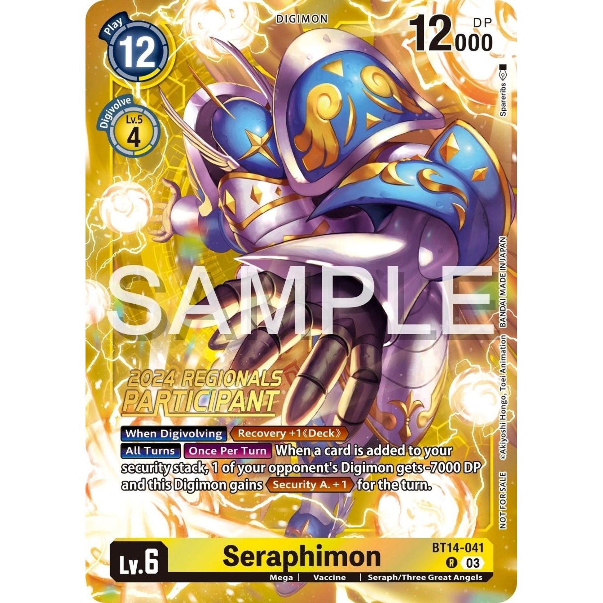 Image for Seraphimon (2024 Regionals Participant) (BT14-041 R) (BT14) - Digimon Card Game