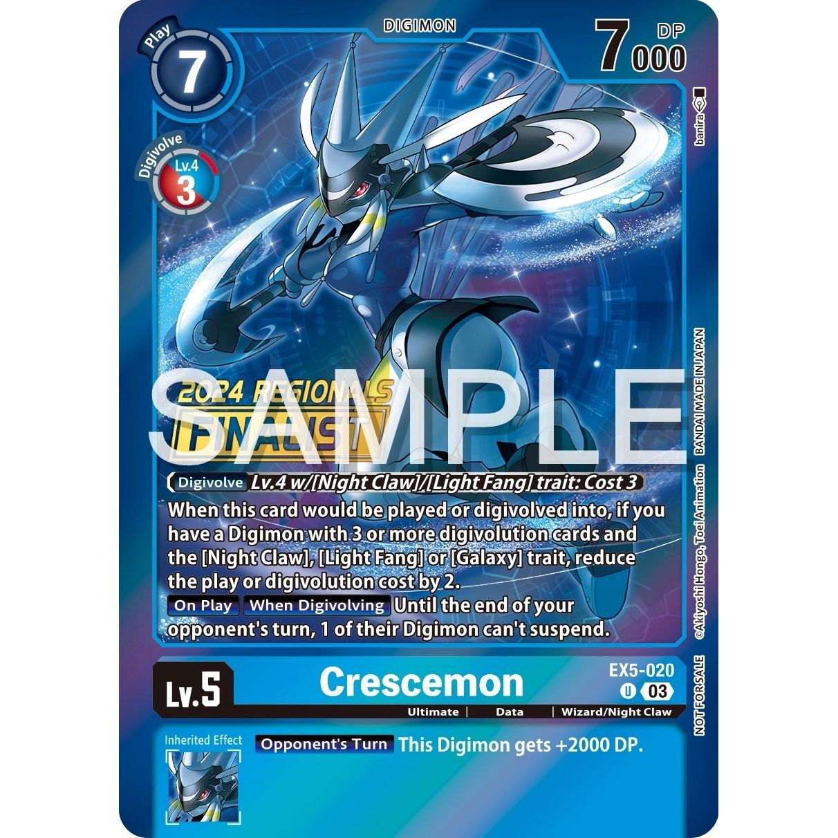 Image for Crescemon (2024 Regionals Finalist) (EX5-020 U) (EX05) - Digimon Card Game
