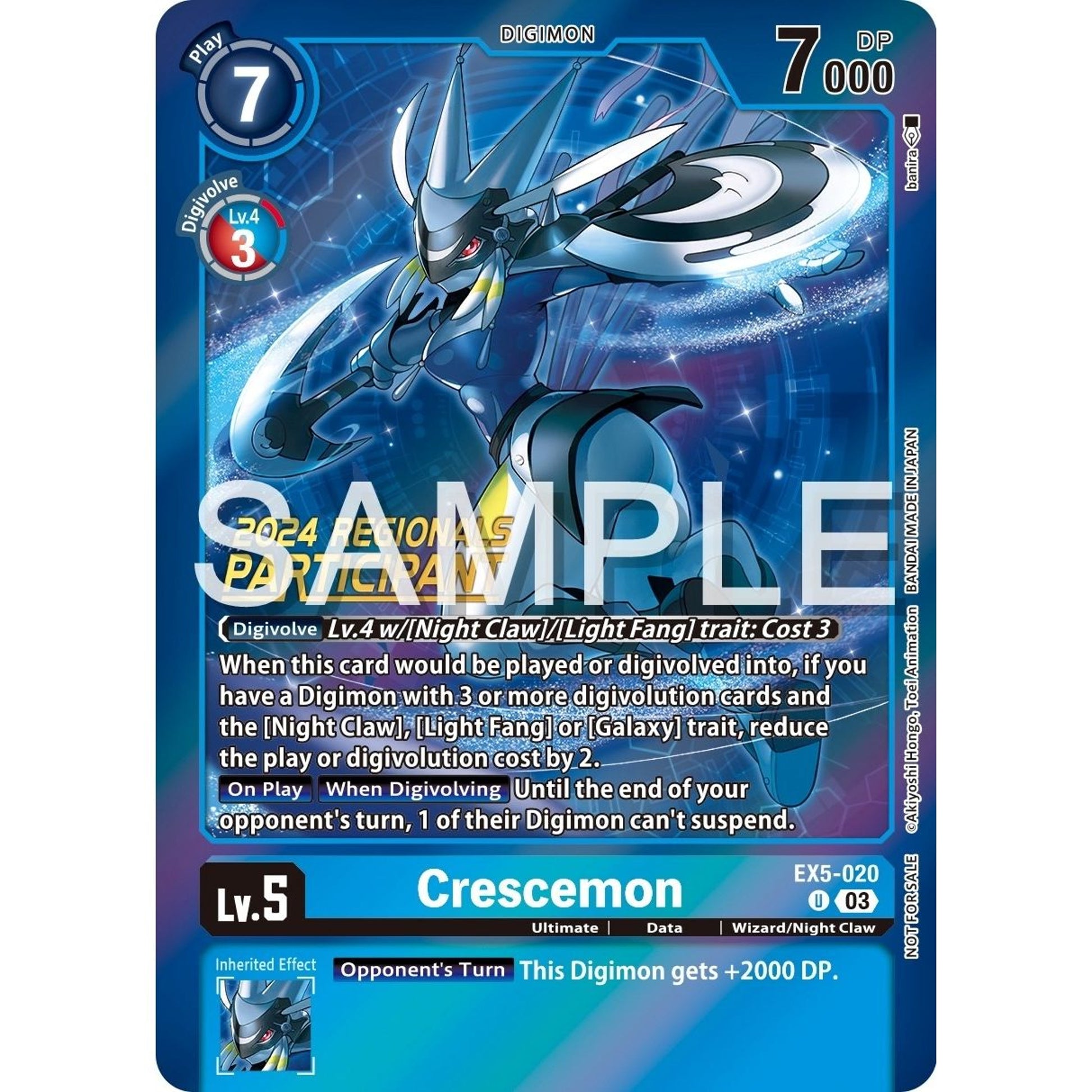 Image for Crescemon (2024 Regionals Participant) (EX5-020 U) (EX05) - Digimon Card Game