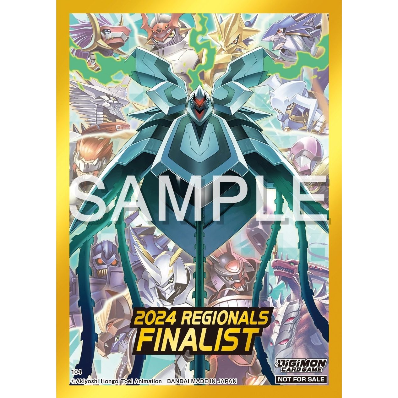 Image for Digimon Card Game Official Sleeves - 2024 Regionals Finalist (5-Pack) - Card Sleeves