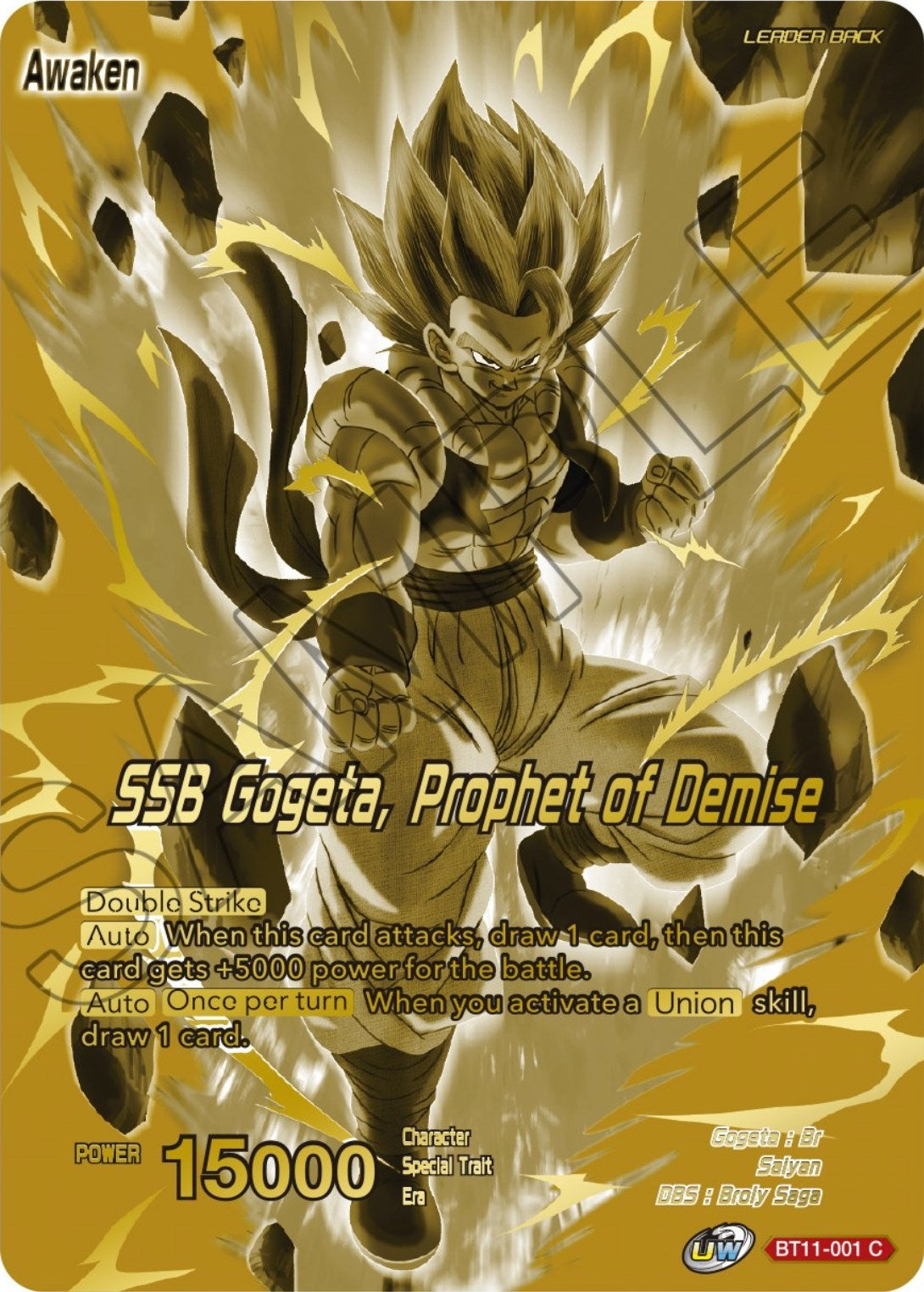 Image for Gogeta // SSB Gogeta, Prophet of Demise (Championship Golden Card 2024 Vol.1) (BT11-001) (TPR) - Dragon Ball Super: Masters