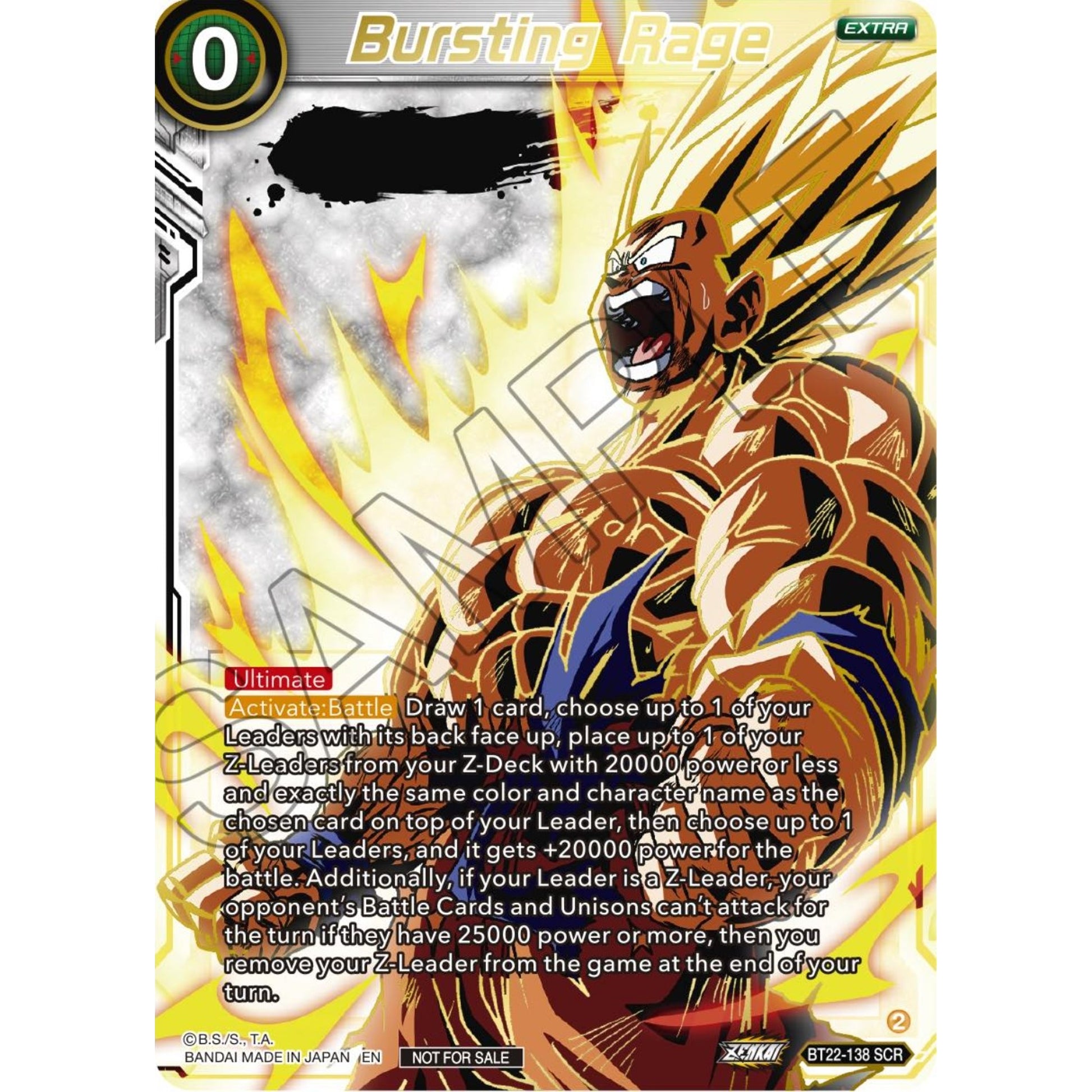 Image for Bursting Rage (Serial Numbered) (BT22-138) (TPR) - Dragon Ball Super: Masters