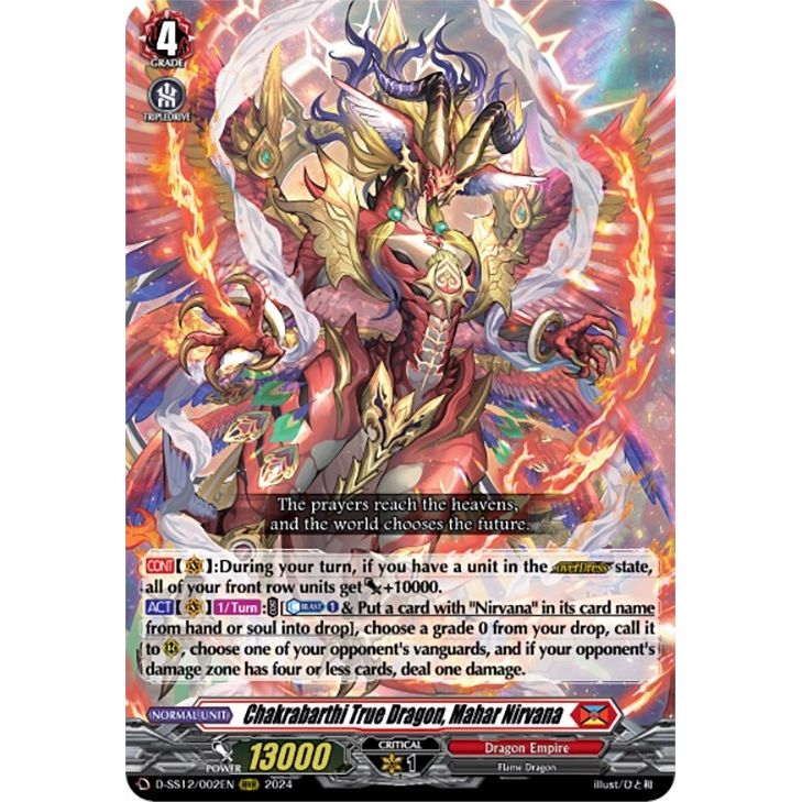 Image for Chakrabarthi True Dragon, Mahar Nirvana (D-SS12/002EN) (D-SS12) - Cardfight Vanguard