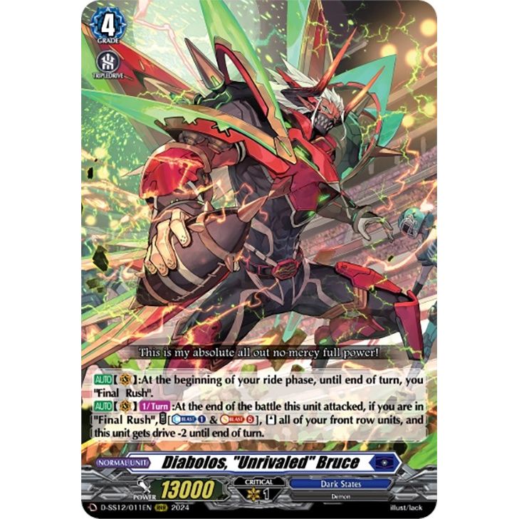 Image for Diabolos, "Unrivaled" Bruce (D-SS12/011EN) (D-SS12) - Cardfight Vanguard
