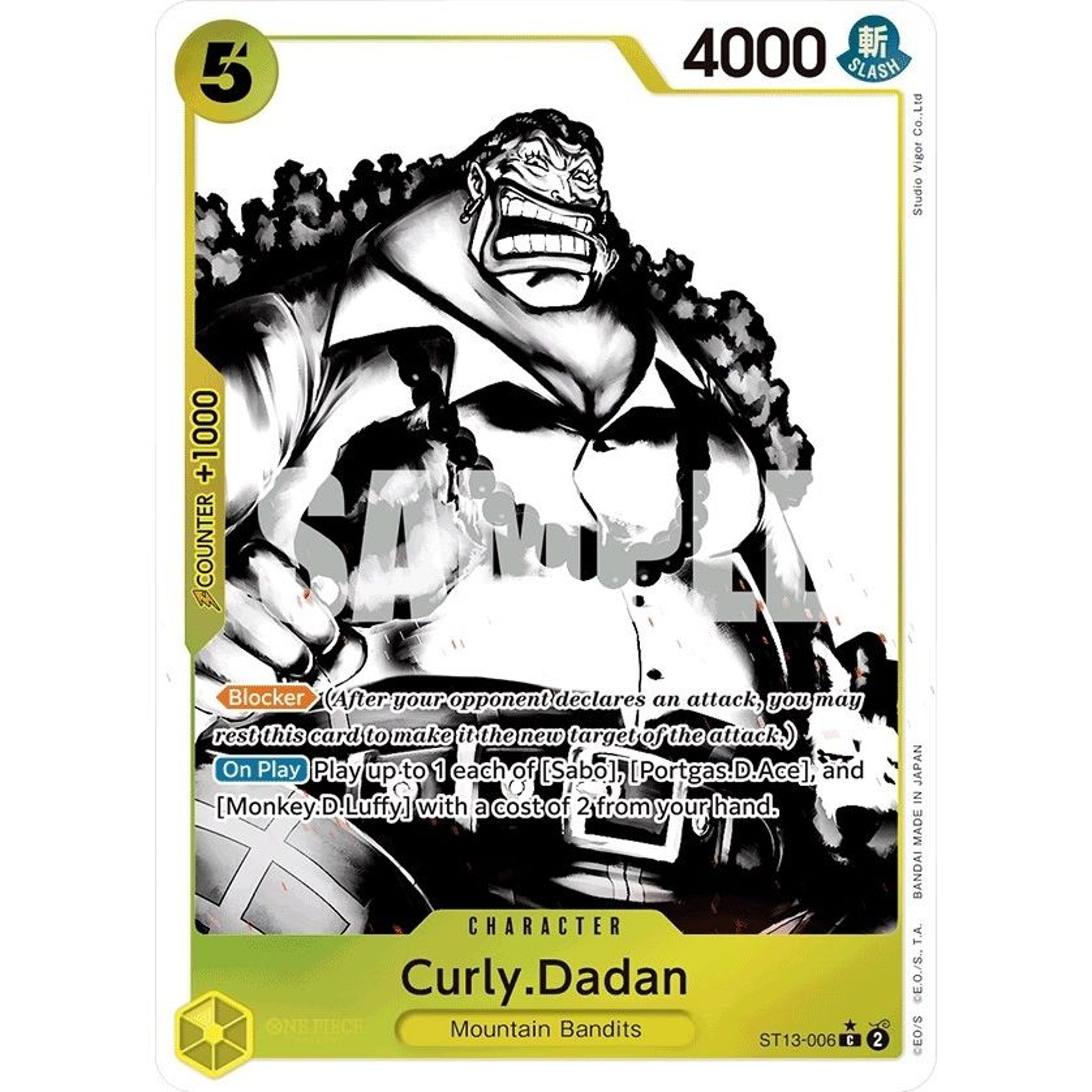 Image for Curly.Dadan (Parallel) (ST13-006) (ST-13) - One Piece Card Game