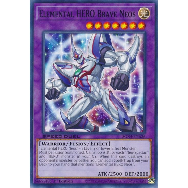 Image for Elemental HERO Brave Neos (SGX4-ENA26) (SGX4) - YuGiOh