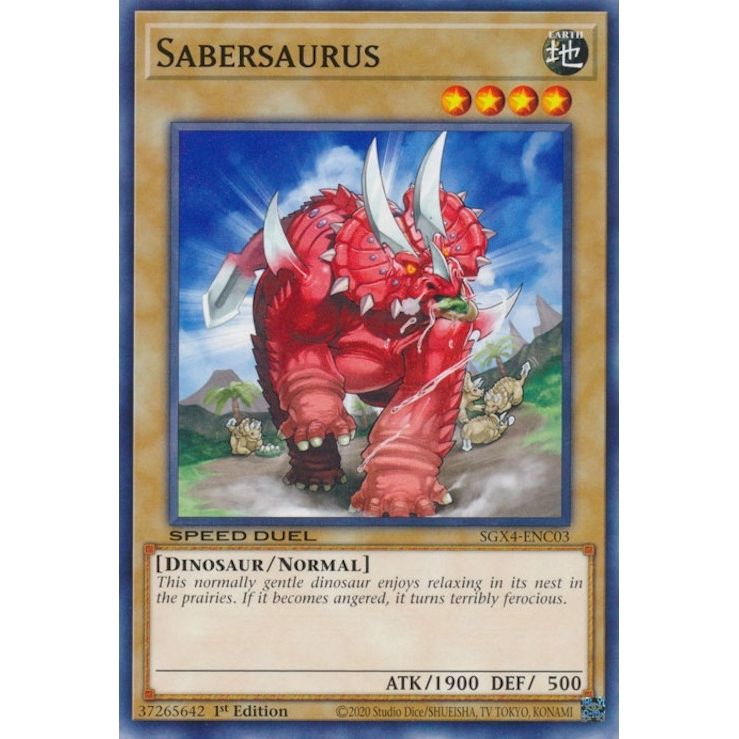 Image for Sabersaurus (SGX4-ENC03) (SGX4) - YuGiOh