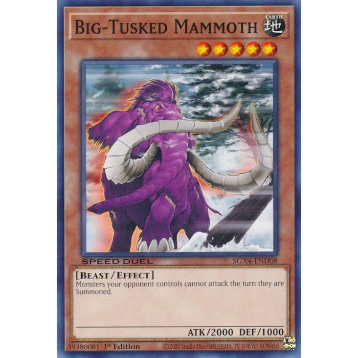 Image for Big-Tusked Mammoth (SGX4-END08) (SGX4) - YuGiOh