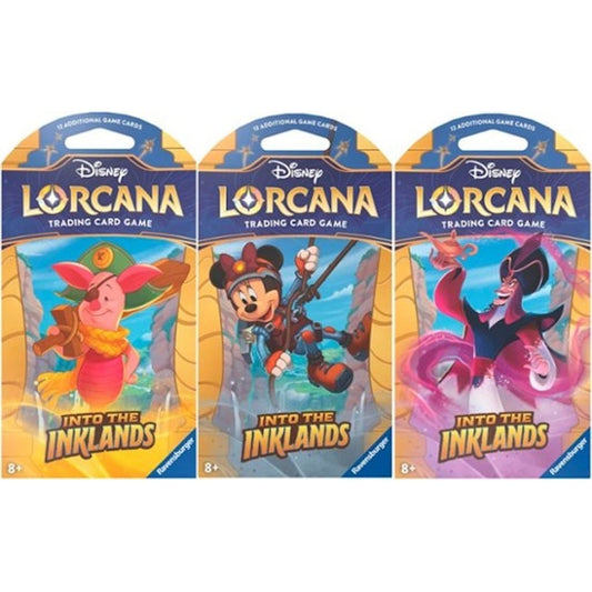 Image for Disney Lorcana: Into the Inklands Sleeved Booster Pack Art Bundle [Set of 3] - Disney Lorcana