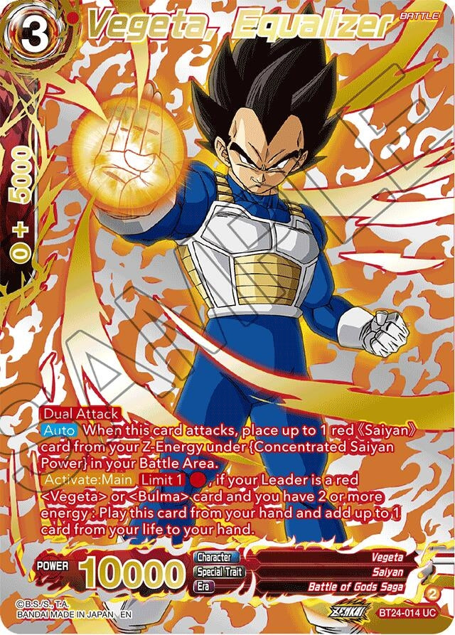 Image for Vegeta, Equalizer (Collector Booster Gold) (BT24-014) (BT24) - Dragon Ball Super: Masters