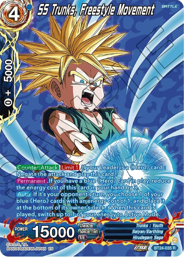 Image for SS Trunks, Freestyle Movement (Collector Booster Silver) (BT24-035) (BT24) - Dragon Ball Super: Masters