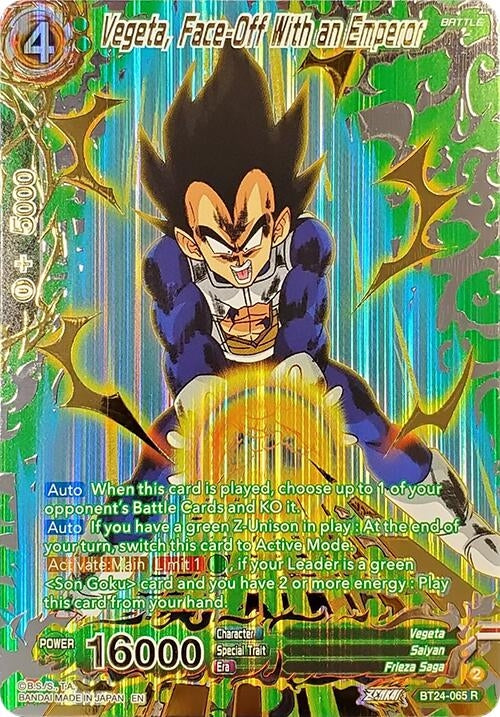 Image for Vegeta, Face-Off With an Emperor (Collector Booster Gold) (BT24-065) (BT24) - Dragon Ball Super: Masters