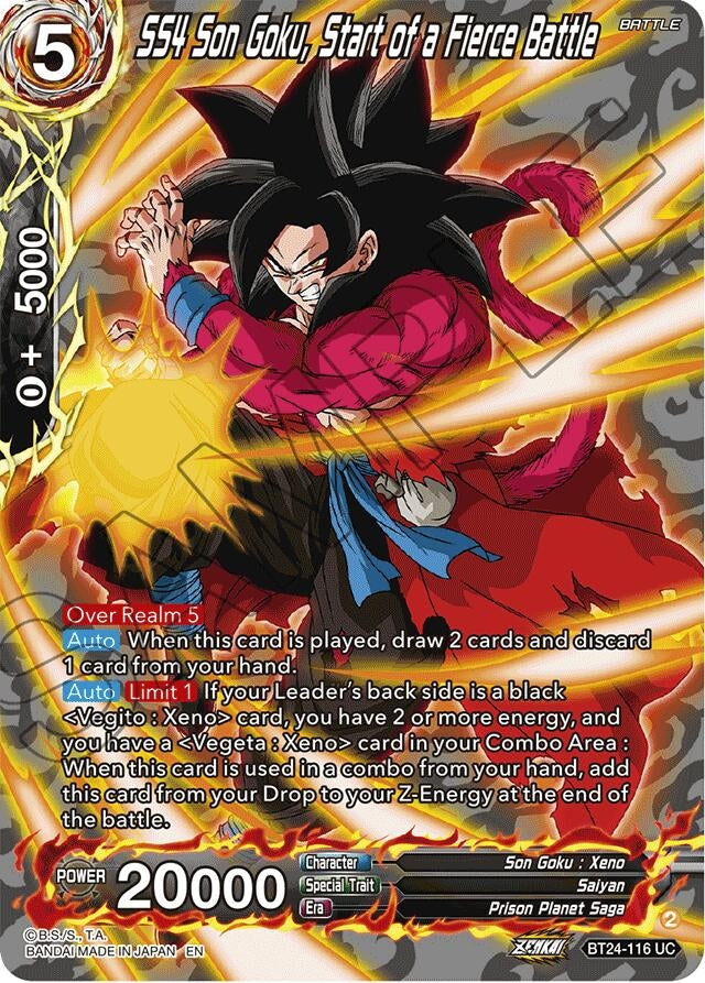 Image for SS4 Son Goku, Start of a Fierce Battle (Collector Booster Silver) (BT24-116) (BT24) - Dragon Ball Super: Masters