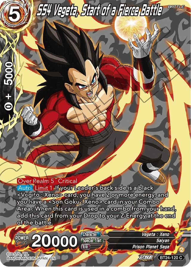 Image for SS4 Vegeta, Start of a Fierce Battle (Collector Booster Silver) (BT24-120) (BT24) - Dragon Ball Super: Masters