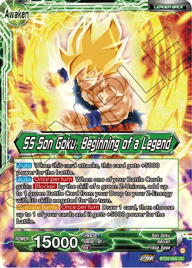 Image for Son Goku // SS Son Goku, Beginning of a Legend (Collector Booster Foil) (BT24-055) (BT24) - Dragon Ball Super: Masters