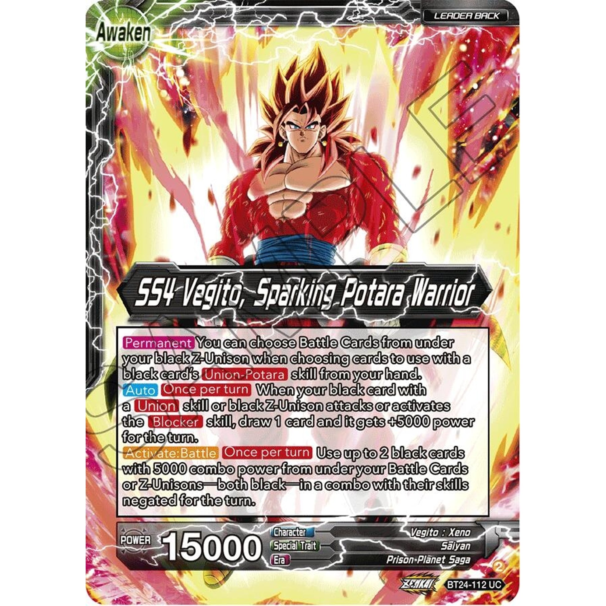 Image for SS4 Son Goku & SS4 Vegeta // SS4 Vegito, Sparking Potara Warrior (Collector Booster Foil) (BT24-112) (BT24) - Dragon Ball Super: Masters
