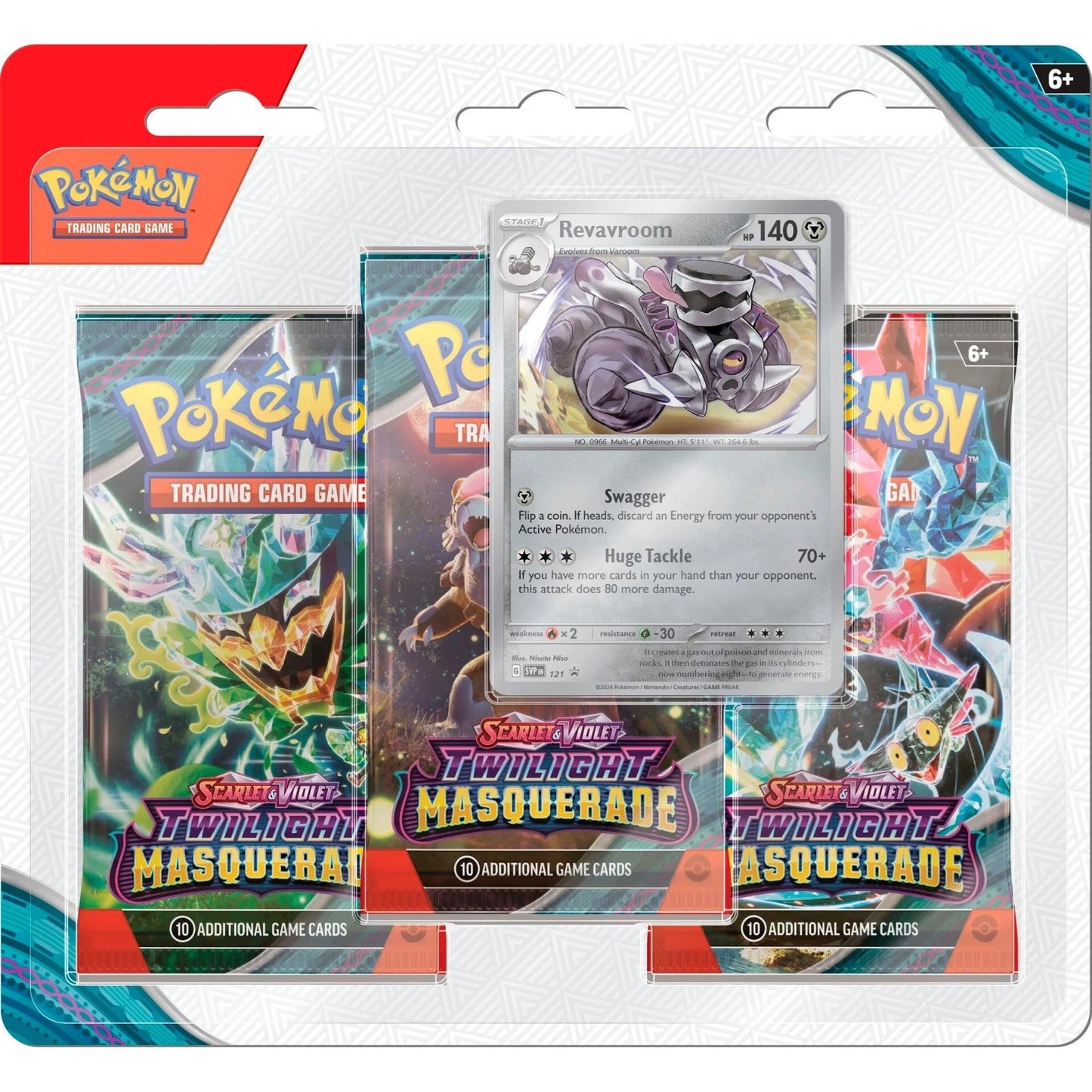 Image for Twilight Masquerade 3 Pack Blister [Revavroom] - Pokemon