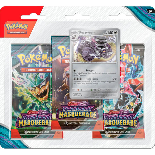 Image for Twilight Masquerade 3 Pack Blister [Revavroom] - Pokemon