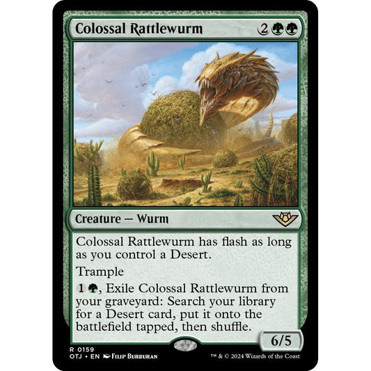Image for Colossal Rattlewurm (159) (OTJ) - Magic: The Gathering