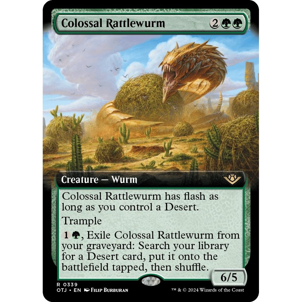 Image for Colossal Rattlewurm (Extended Art) (339) (OTJ) - Magic: The Gathering
