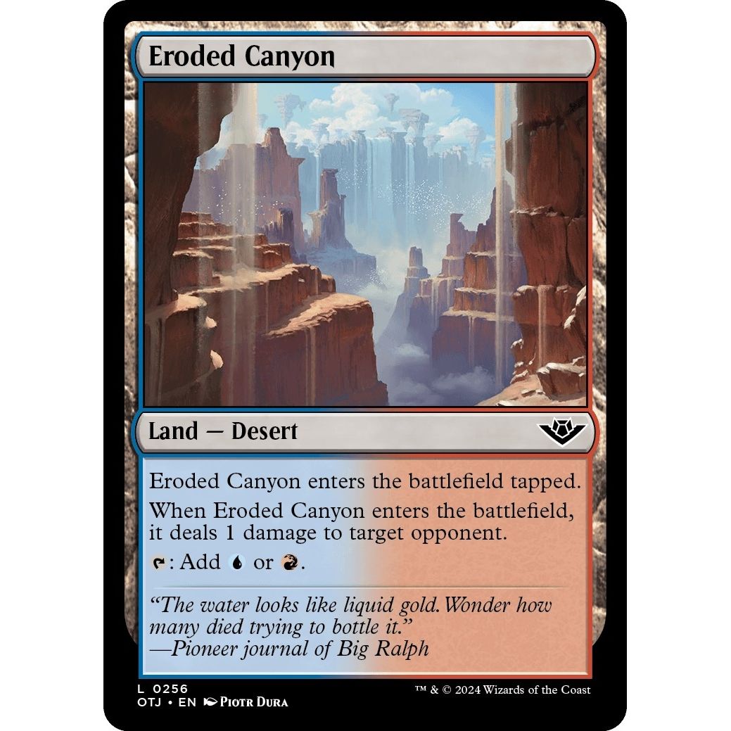 Image for Eroded Canyon (256) (OTJ) - Magic: The Gathering