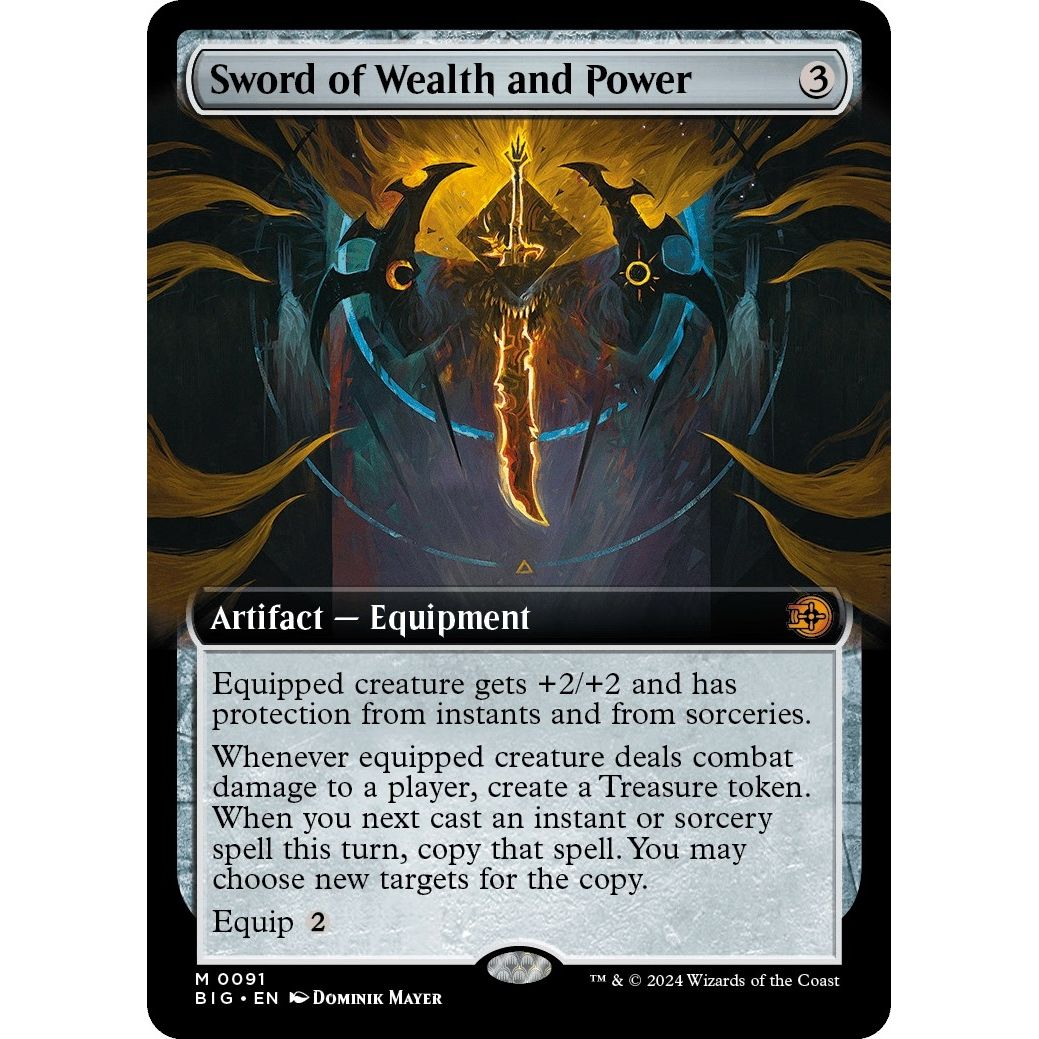 Image for Sword of Wealth and Power (Extended Art) (91) (BIG) - Magic: The Gathering