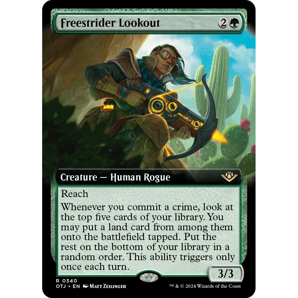 Image for Freestrider Lookout (Extended Art) (340) (OTJ) - Magic: The Gathering