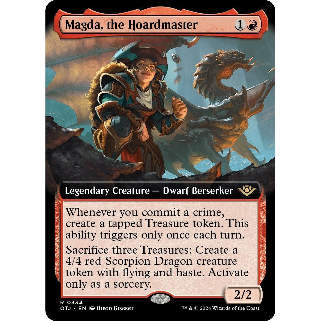 Image for Magda, the Hoardmaster (Extended Art) (334) (OTJ) - Magic: The Gathering
