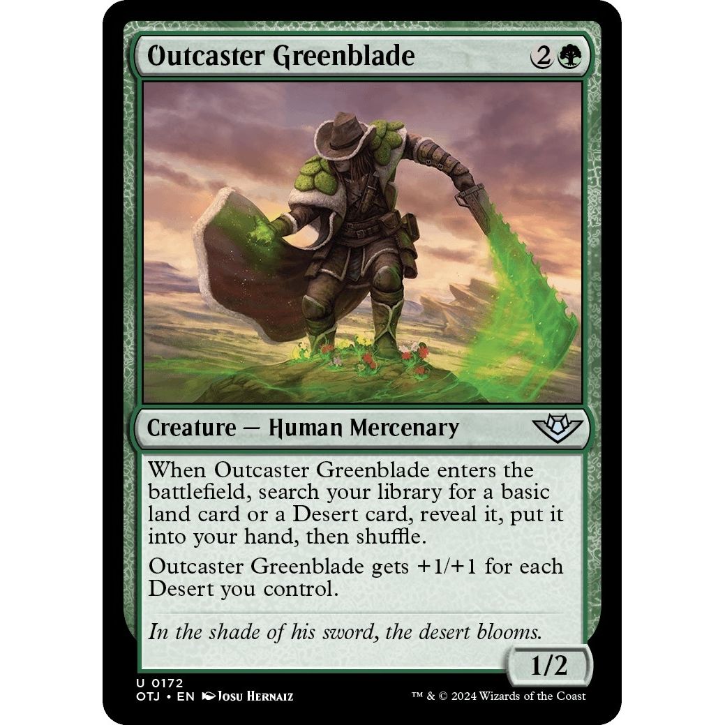Image for Outcaster Greenblade (172) (OTJ) - Magic: The Gathering