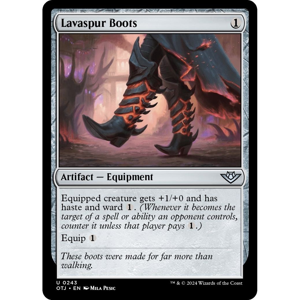 Image for Lavaspur Boots (243) (OTJ) - Magic: The Gathering