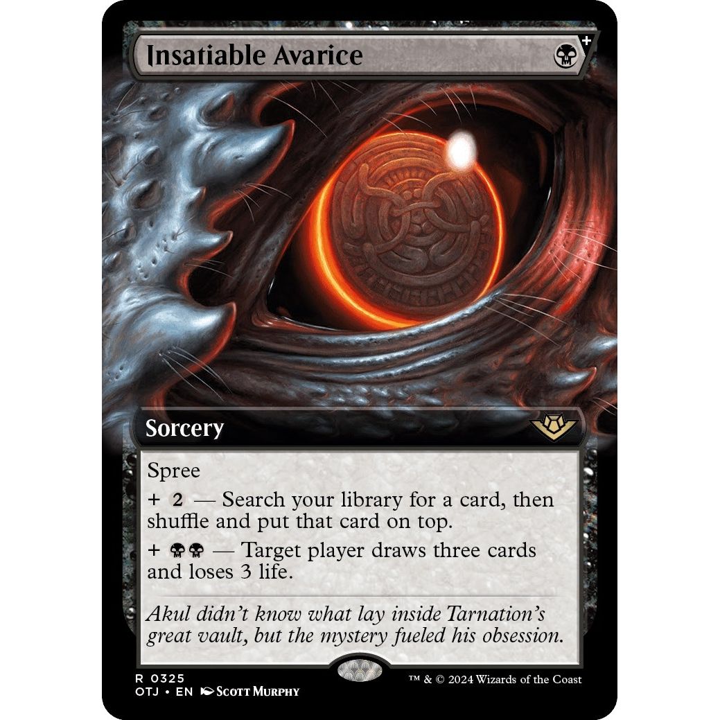 Image for Insatiable Avarice (Extended Art) (325) (OTJ) - Magic: The Gathering
