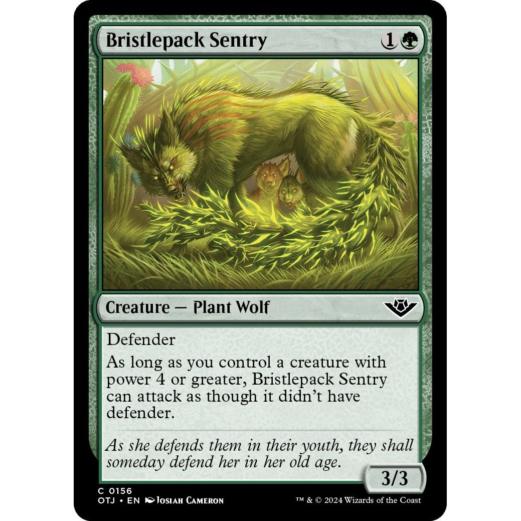 Image for Bristlepack Sentry (156) (OTJ) - Magic: The Gathering