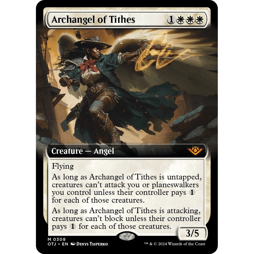 Image for Archangel of Tithes (Extended Art) (308) (OTJ) - Magic: The Gathering
