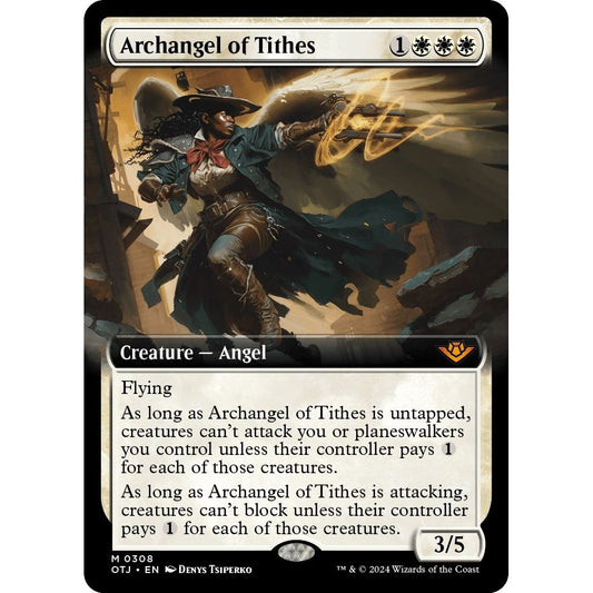 Image for Archangel of Tithes (Extended Art) (308) (OTJ) - Magic: The Gathering