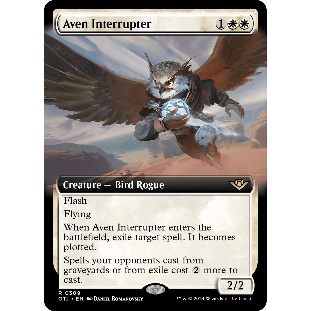 Image for Aven Interrupter (Extended Art) (309) (OTJ) - Magic: The Gathering