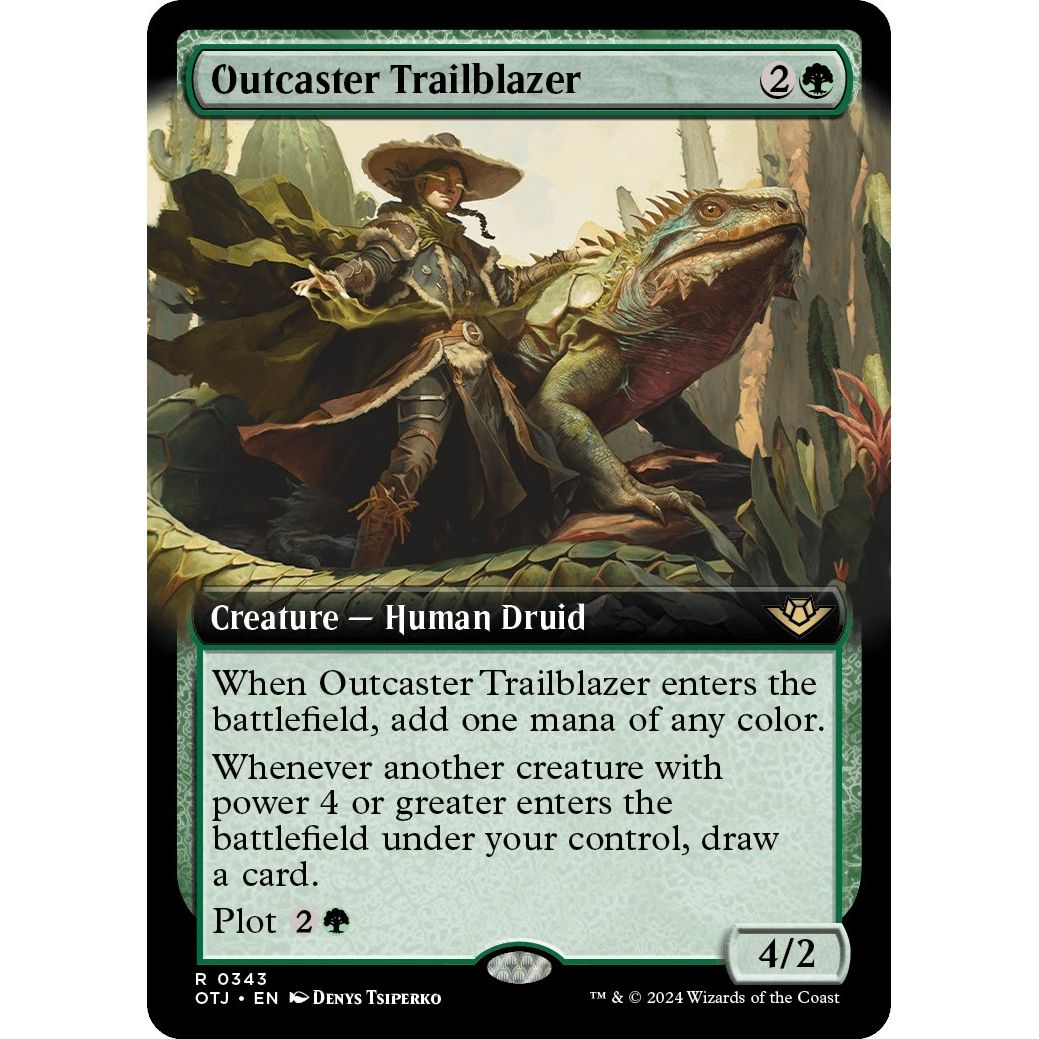 Image for Outcaster Trailblazer (Extended Art) (343) (OTJ) - Magic: The Gathering