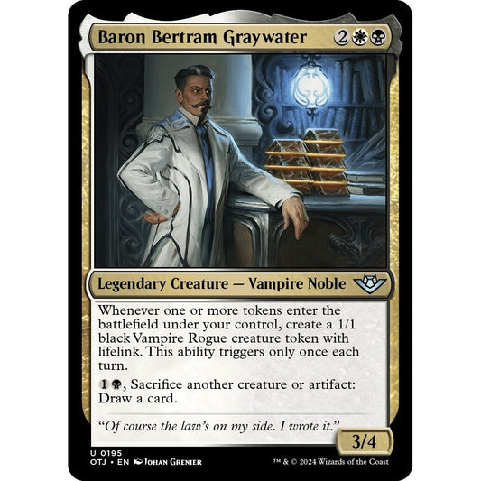 Image for Baron Bertram Graywater (195) (OTJ) - Magic: The Gathering