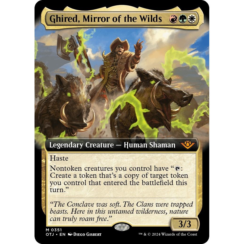 Image for Ghired, Mirror of the Wilds (Extended Art) (351) (OTJ) - Magic: The Gathering