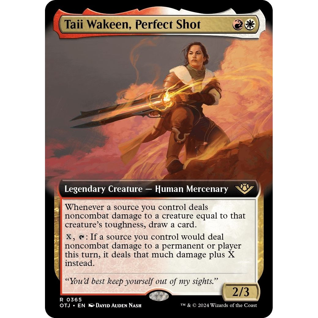 Image for Taii Wakeen, Perfect Shot (Extended Art) (365) (OTJ) - Magic: The Gathering