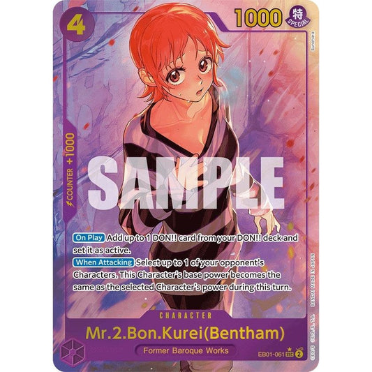 Image for Mr.2.Bon.Kurei (Bentham) (Alternate Art) (EB01-061) (EB-01) - One Piece Card Game