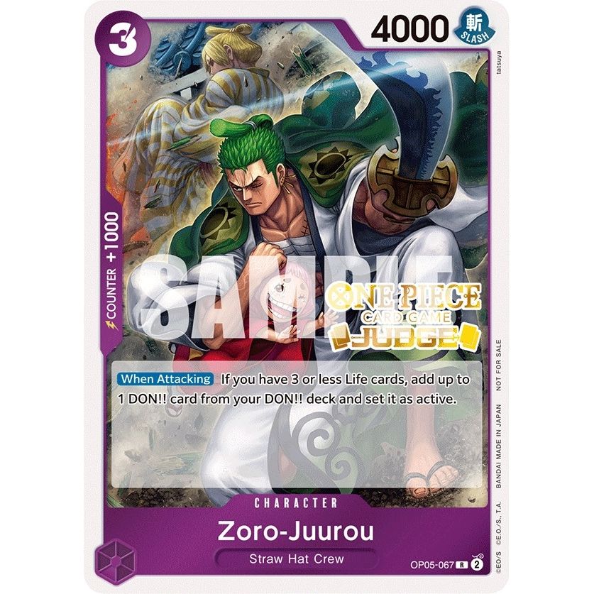 Image for Zoro-Juurou (Judge Pack Vol. 3) (OP05-067) (OP-PR) - One Piece Card Game
