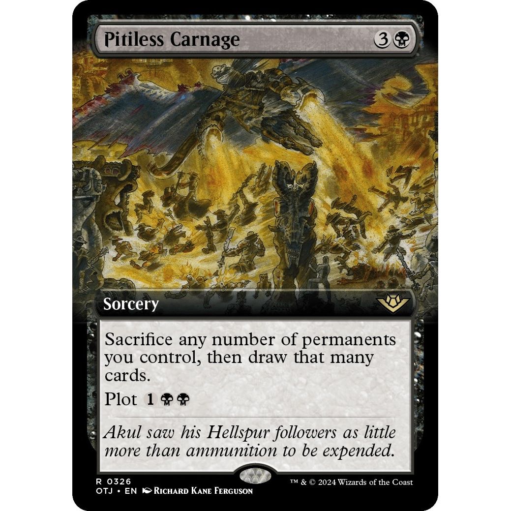 Image for Pitiless Carnage (Extended Art) (326) (OTJ) - Magic: The Gathering