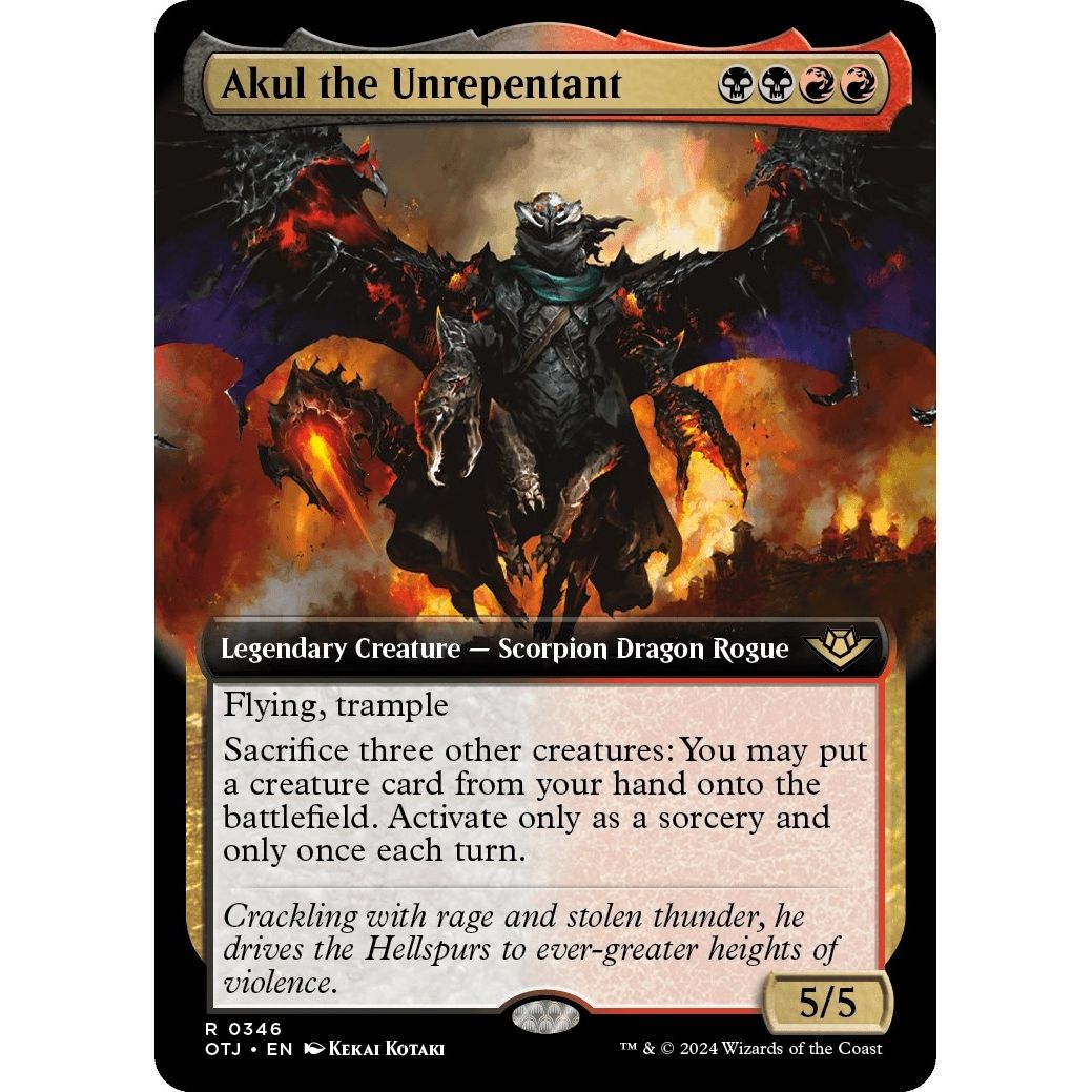 Image for Akul the Unrepentant (Extended Art) (346) (OTJ) - Magic: The Gathering