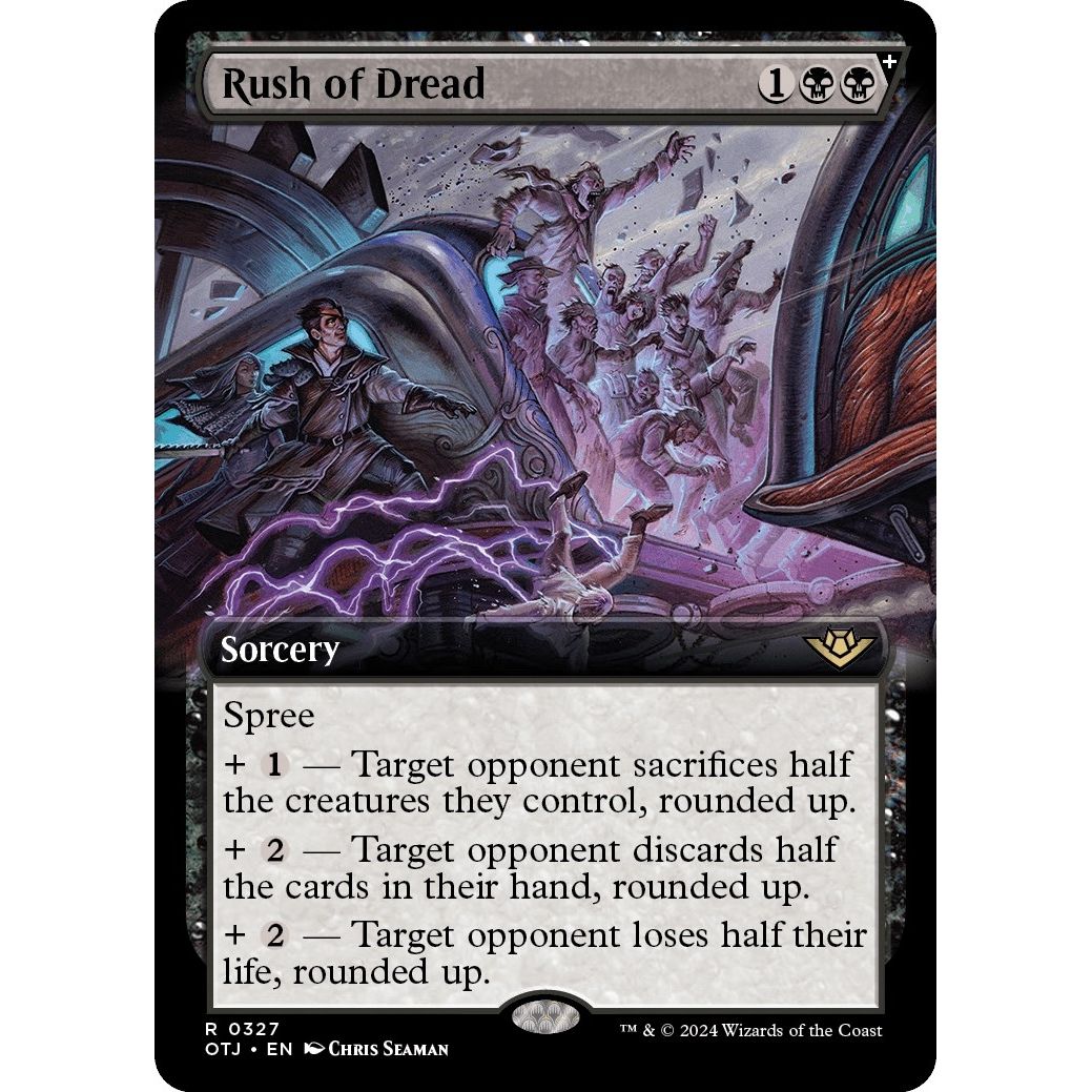 Image for Rush of Dread (Extended Art) (327) (OTJ) - Magic: The Gathering