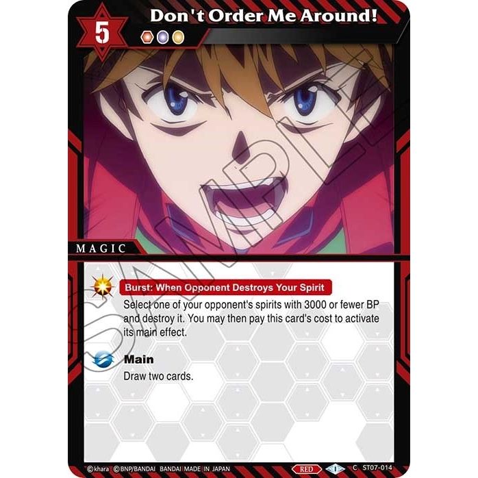 Image for Don't Order Me Around! (ST07-014) (ST07) - Battle Spirits Saga