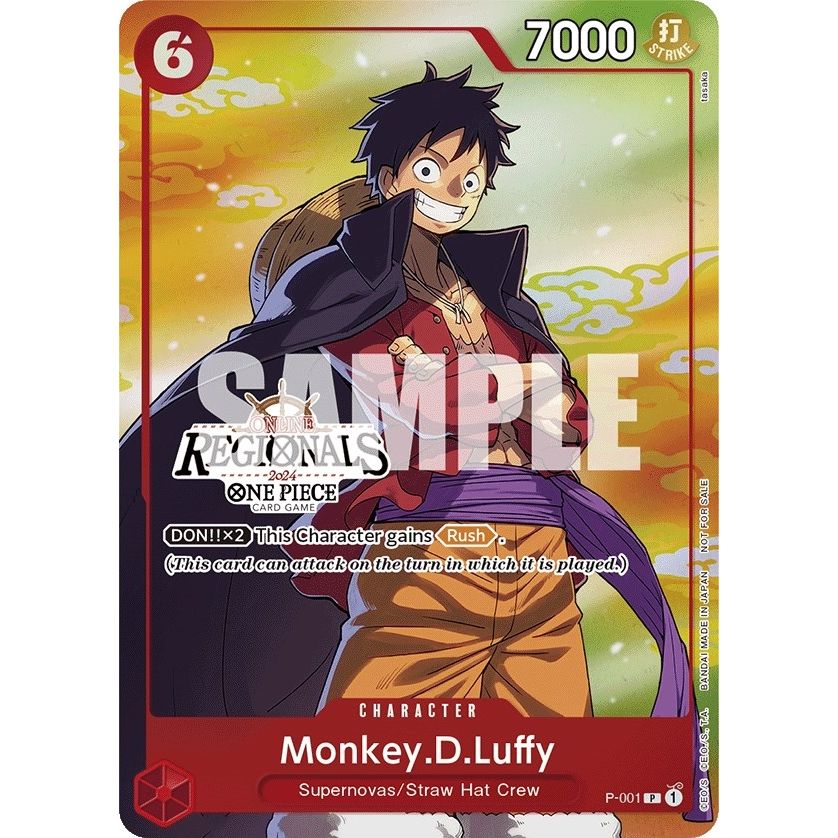 Image for Monkey.D.Luffy (001) (Online Regional 2024 Vol. 2) [Participant] (P-001) (OP-PR) - One Piece Card Game