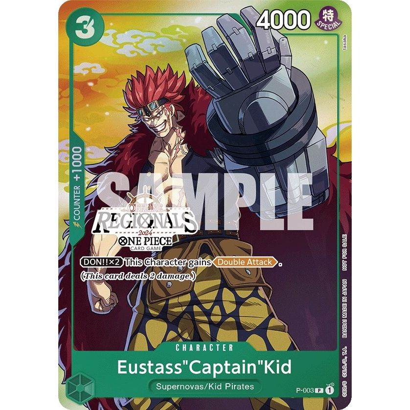 Image for Eustass"Captain"Kid (Offline Regional 2024 Vol. 2) [Participant] (P-003) (OP-PR) - One Piece Card Game