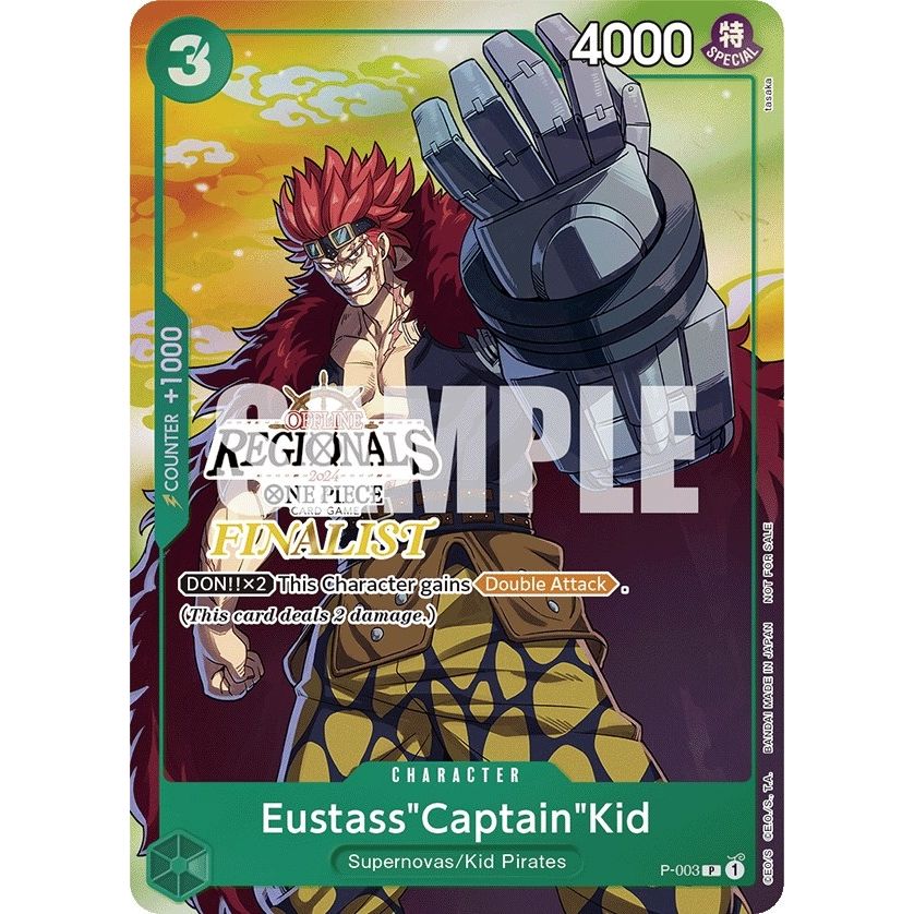 Image for Eustass"Captain"Kid (Offline Regional 2024 Vol. 2) [Finalist] (P-003) (OP-PR) - One Piece Card Game